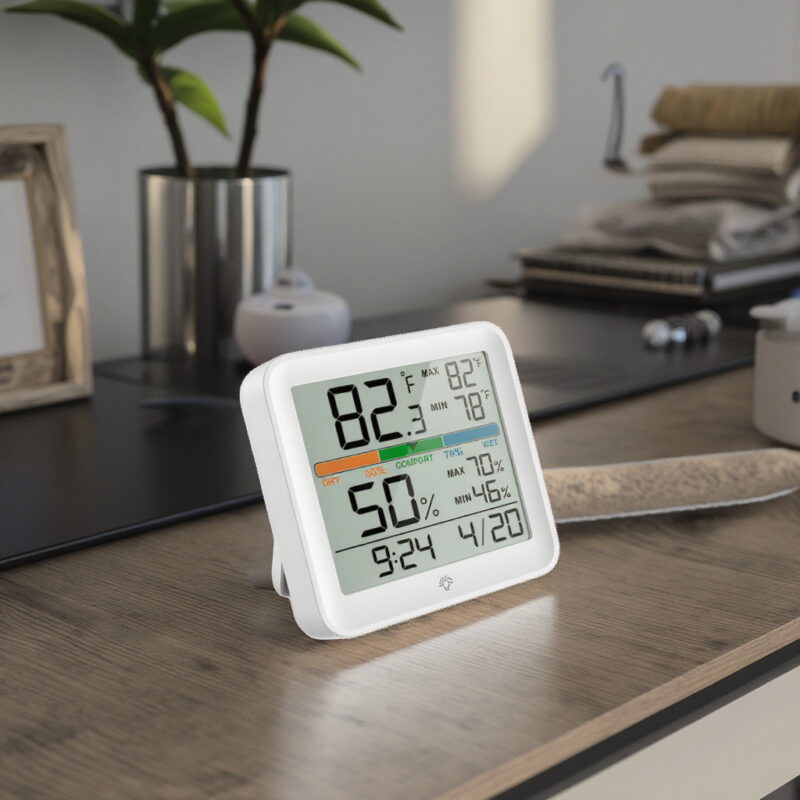Household Accurate Digital Wall Thermometer Hygrometer Minimum Maximum Registering Indoor Kitchen Temperature