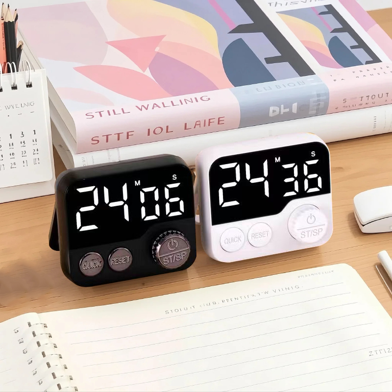 Custom Kitchen Countdown Timers Pomodoro Timer Wholesale Mini Gym Learning Stopwatch Rotating Button Timer Supplier