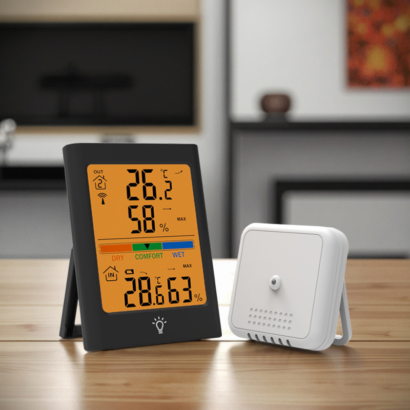 Manufacturer 24h Min Max Records Temperature Humidity Meter Indoor Outdoor Household Thermometers Hygrometers