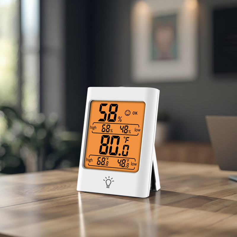 Manufacturer Custom Indoor Desktop Digital Thermometer Hygrometer Records Max Min Temperature Humidity for House Room
