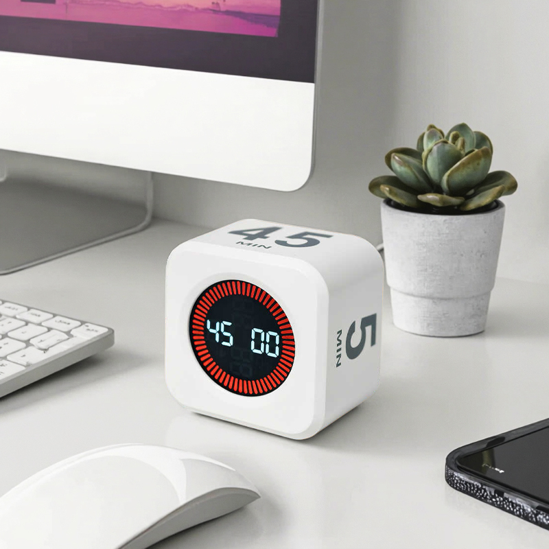 Custom Cube Kitchen Cooking Timers Tomato Pomodoro Digital Visual Timer Snooze Childrens Kids Game Learning Time Stopwatch
